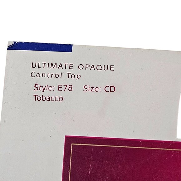 Hanes Silk Reflections Pantyhose Style E78 And 716 Size CD Tobacco Jet Vintage - Picture 4 of 10
